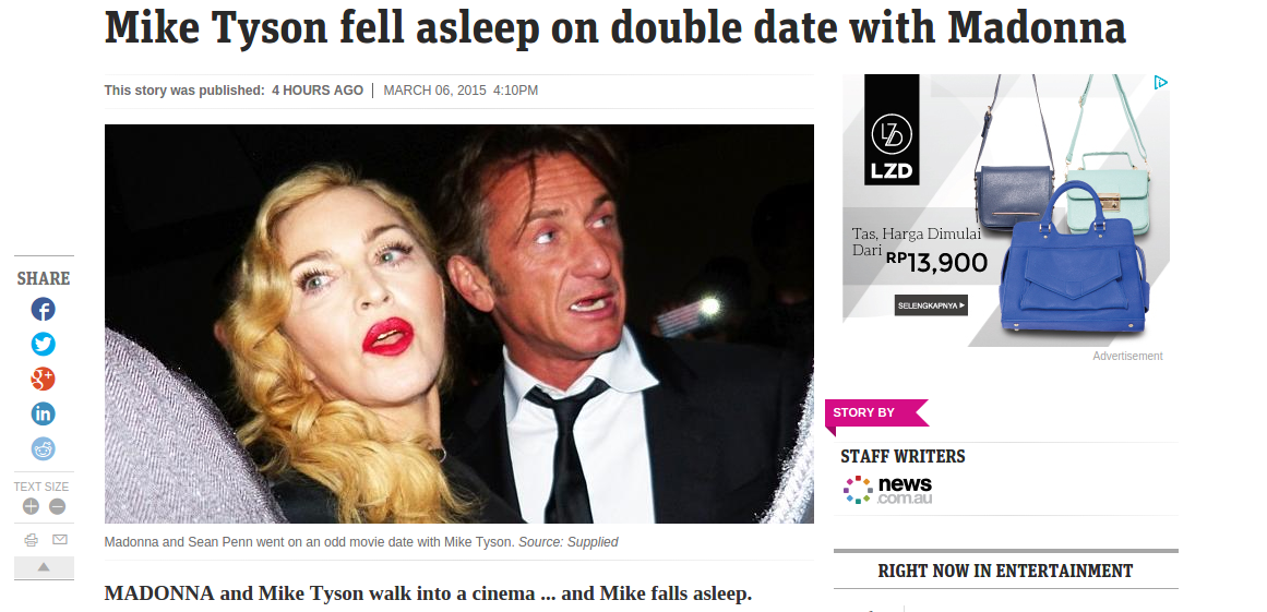 Madonna Kencan dengan Mike Tyson?