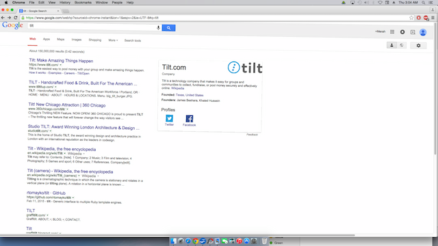 Miringkan Laman Google dengan Tilt
