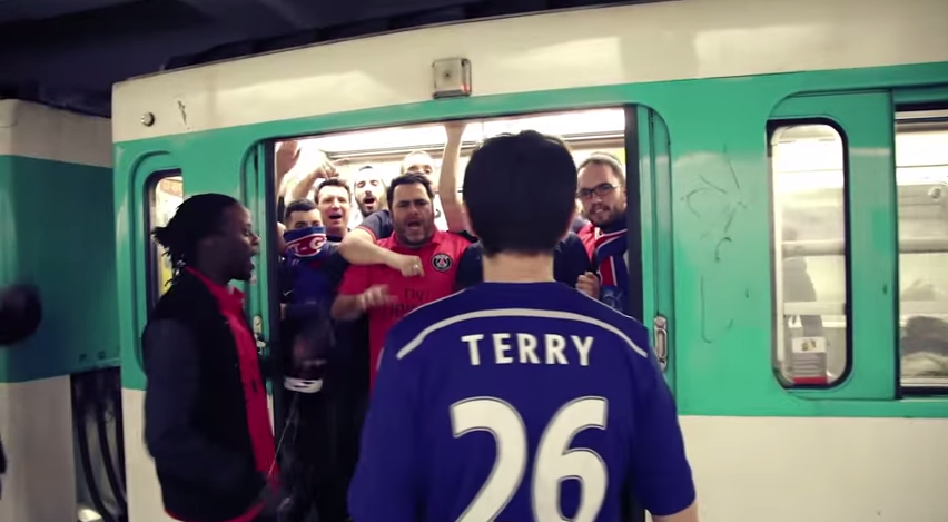Video Parodi Fans PSG Cegah 'John Terry' Naik Kereta
