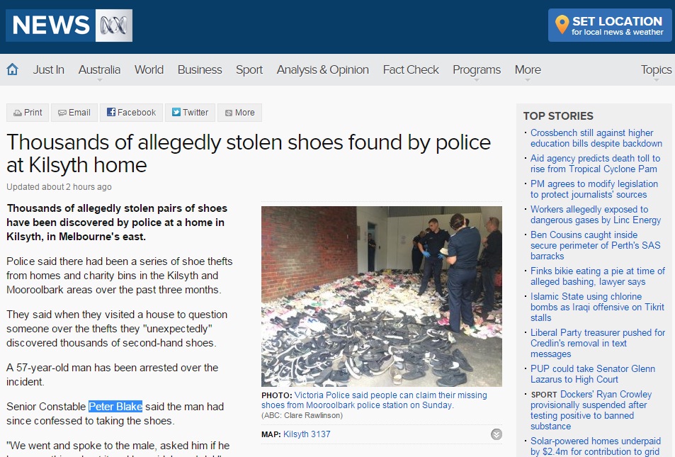 Polisi Temukan Ribuan Sepatu Hasil Curian