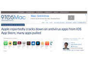 Apple Menghapus Antivirus dari iOS App Store
