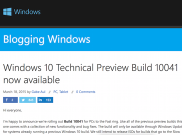 Microsoft Rilis Windows 10 Technical Preview Build 10041