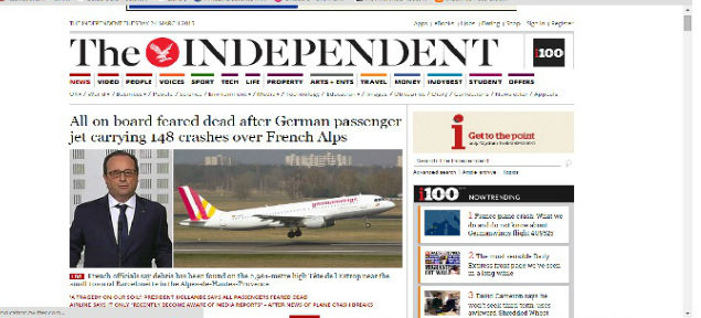 Germanwings Jatuh di Pegunungan Alpen, 148 Penumpang Diduga Tewas