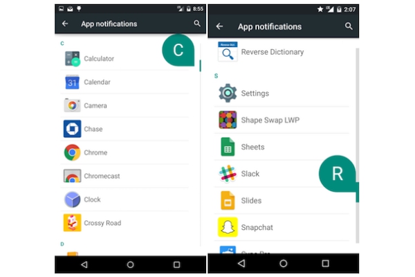 Desain Baru Fast Scroll Bar pada Android Lollipop