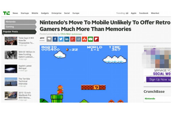 Nintendo akan Hadirkan Mario Bross Versi Mobile
