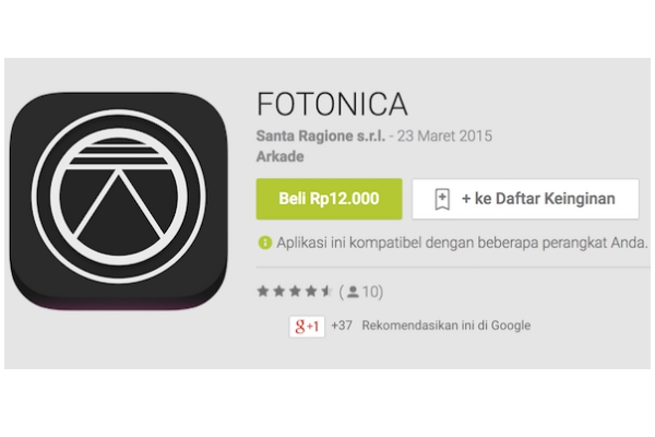 Fotonica, Game Grafis Vektor Hadir di Android