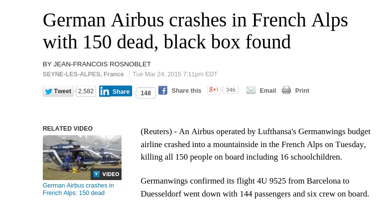 Kotak Hitam Germanwings Airbus A320 Ditemukan