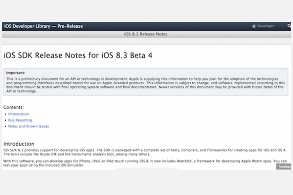 Apple Rilis SDK iOS 8.3