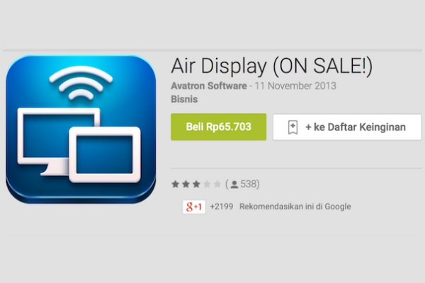 Air Display, Jadikan Perangkat Android sebagai Layar Tambahan