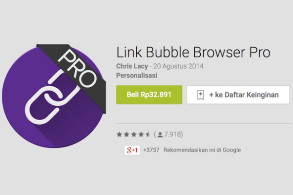 Link Bubble Browser Pro, Peramban dengan Pilihan Tema