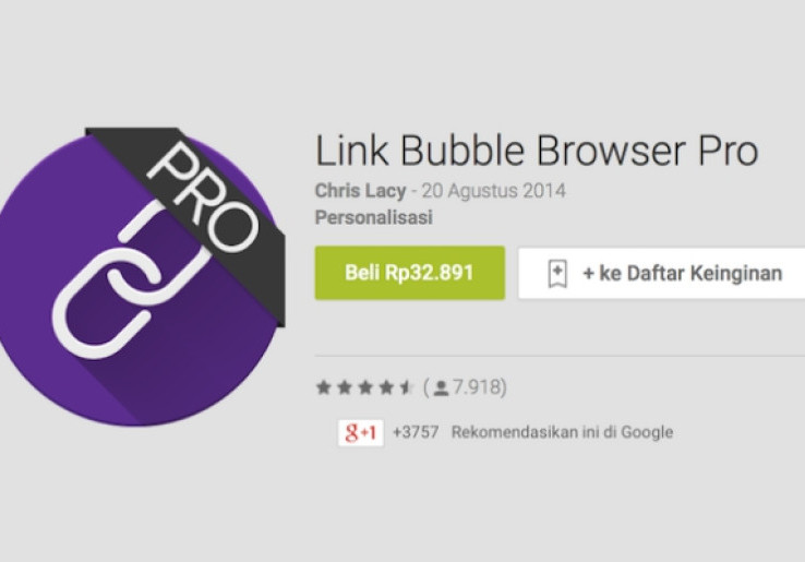 Link Bubble Browser Pro, Peramban dengan Pilihan Tema