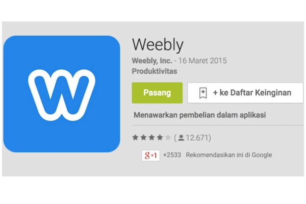 Weebly, Pilihan Tepat Penulis Mobile