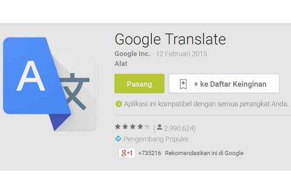 Google Translate Mendukung Handwriting