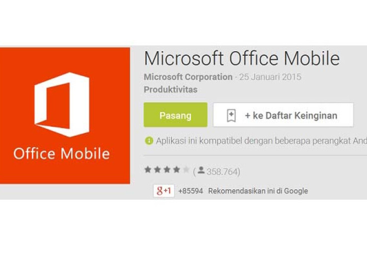 Microsoft Office Mobile Pelopor Office Berlangganan