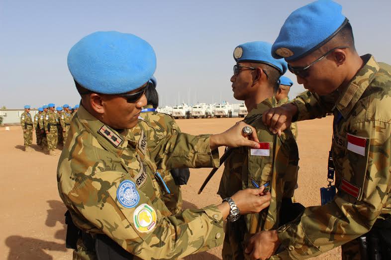 98 Prajurit TNI Satgas Unamid Naik Pangkat