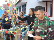  Yonif 400/Raider Rayakan Paskah Bersama Jemaat GKI Efata Yanamaa