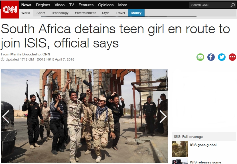 Diduga Terlibat ISIS, Seorang Gadis Afrika Selatan Ditahan