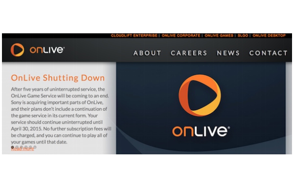 OnLive Tutup Setelah Dibeli Sony