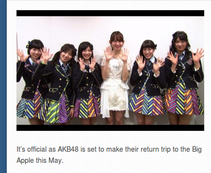 Penampilan Perdana AKB48 di New York