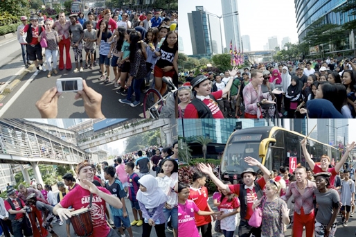 Aksi The Bule Gila di Sudirman