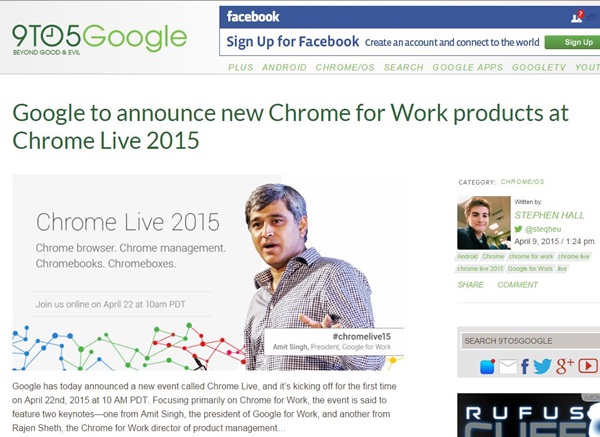 Chrome Live, Acara untuk Sosialisasi Chrome for Work