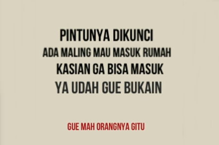 Meme Kocak Gue Mah Gitu Orangnya
