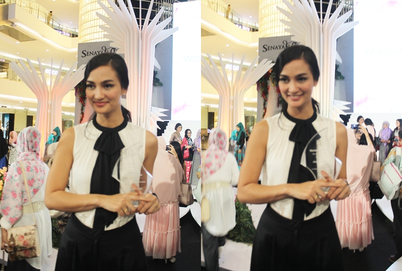 Gaya Fashion Simpel ala Atiqah Hasiholan