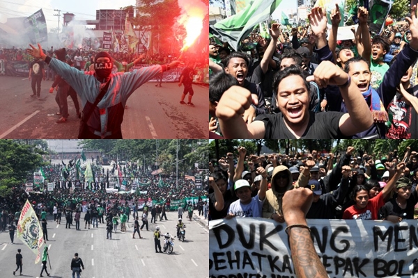 Unjuk Rasa Suporter Persebaya 1927