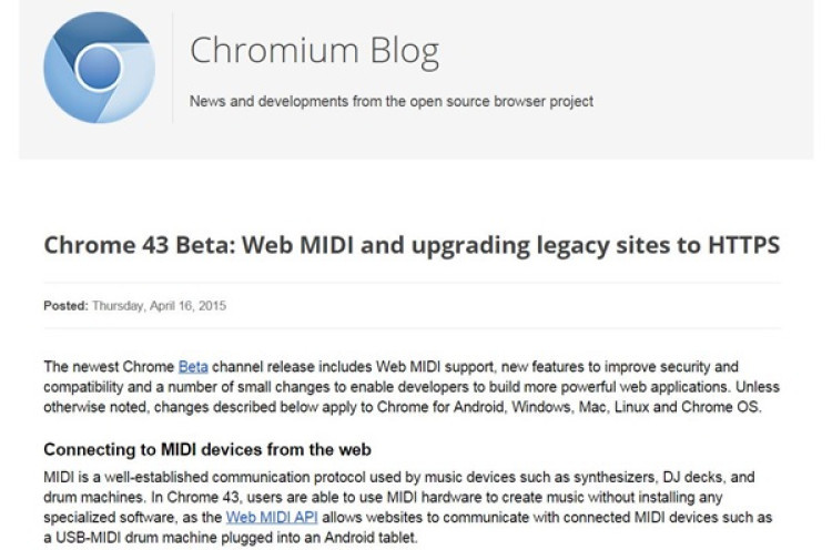 Google Rilis Pembaruan Chrome 43 Beta dan Chrome OS