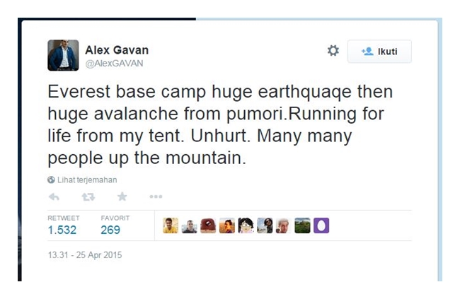 Gempa Susulan Nepal terus Terjadi