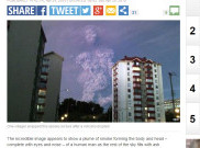Penampakan Sosok Raksasa Saat Gunung Calbuco Meletus