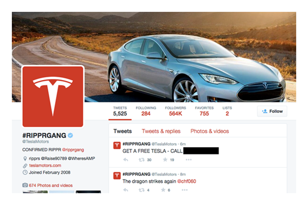 Situs dan Twitter Tesla Dibajak
