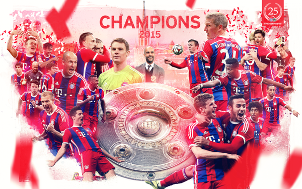 Bayern Munchen Sabet Gelar Juara Bundesliga 2014/15