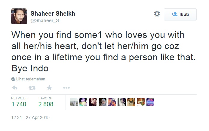  Shaheer Tinggalkan Indonesia, Ayu Ting Ting Merana?