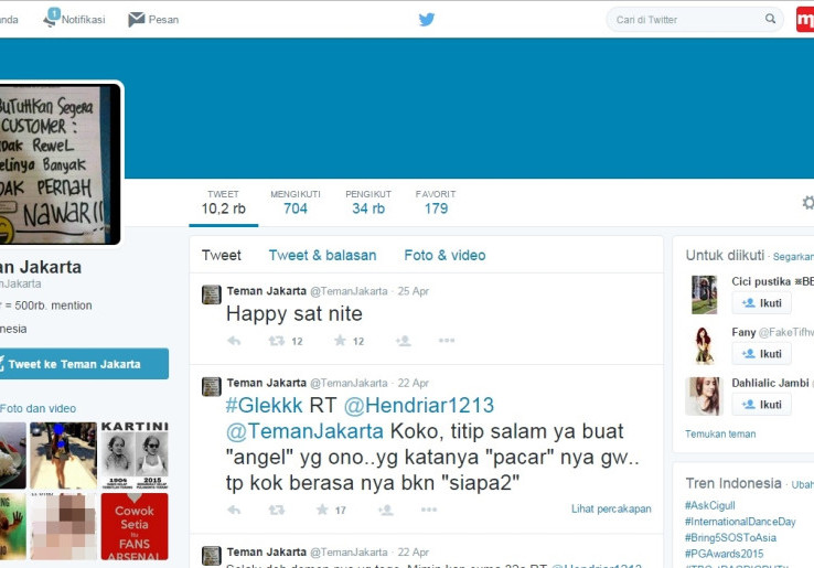 Papi Mike Ditangkap, @TemanJakarta Masih Aktif