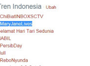 Rasa Syukur Netizen Lewat #MaryJaneLives