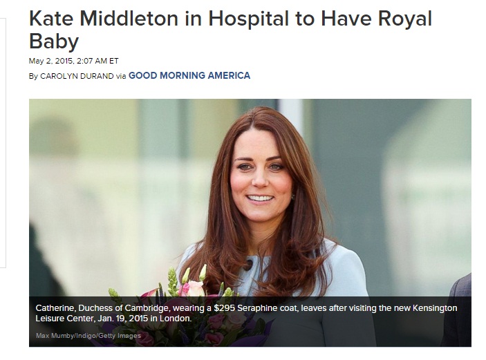 Selamat, Kate Middleton Akhirnya Melahirkan Bayi Perempuan