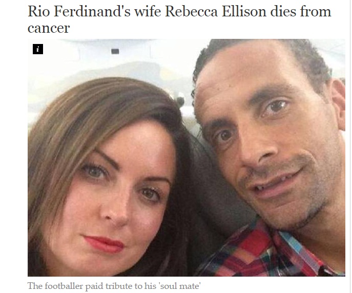 Istri Rio Ferdinand Meninggal karena Kanker