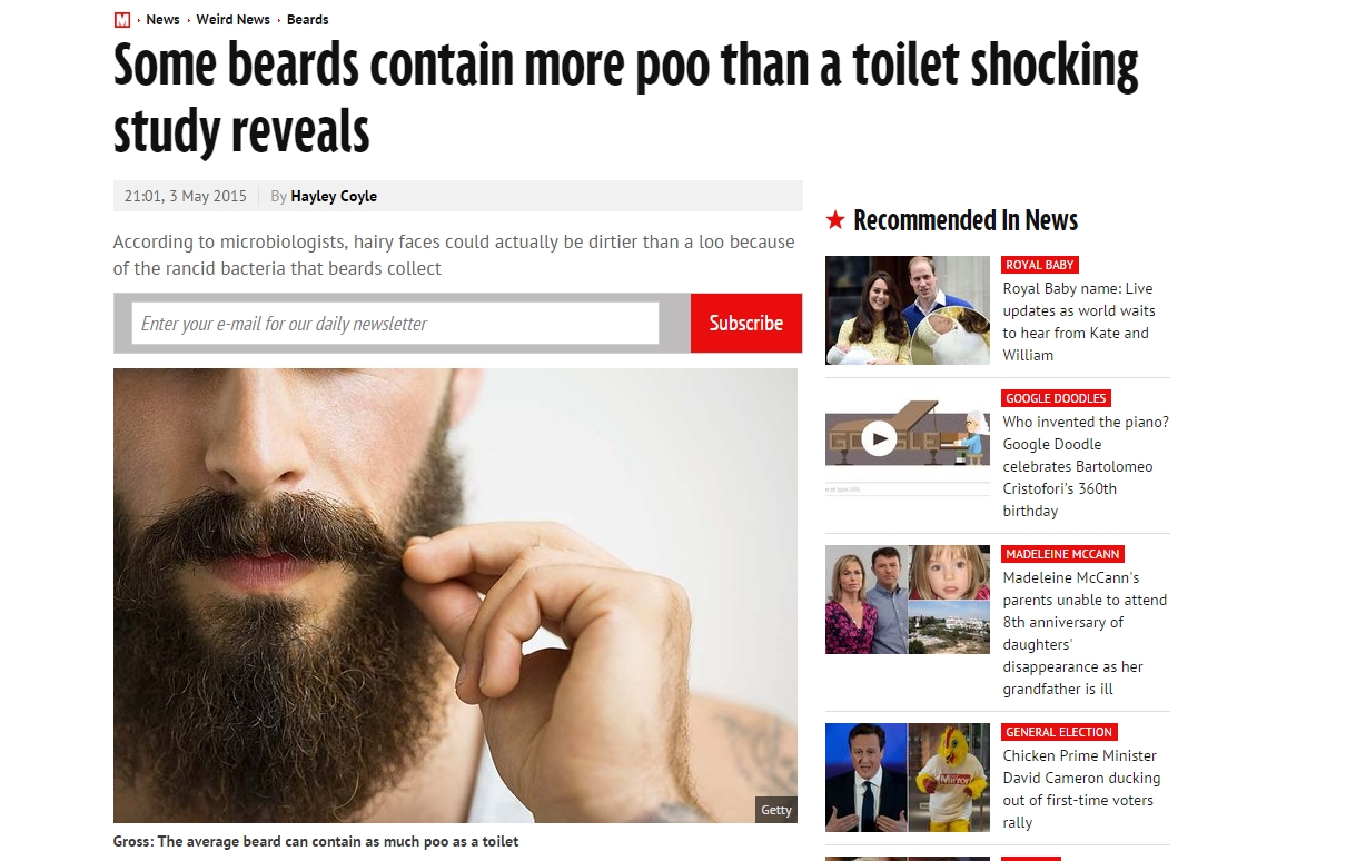 Bakteri di Jenggot Lebih Banyak dari Bakteri di Toilet?