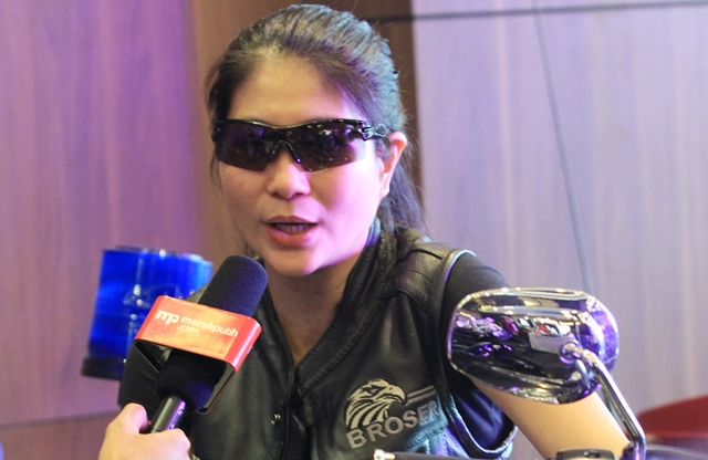 Pernah Jatuh, Lady  Biker Imelda Tak Jera 