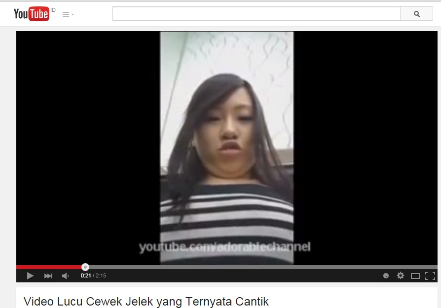 Video Lucu Remaja Buruk Rupa Ternyata Aslinya Cantik