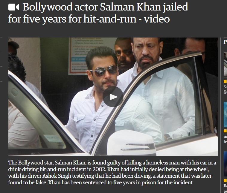 Salman Khan Divonis 5 Tahun Penjara