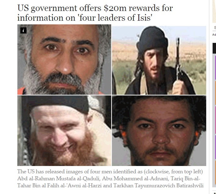 Amerika Hadiahi Rp260 M untuk Informasi Pemimpin ISIS