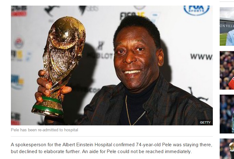 Legenda Sepak Bola Pele, Derita Kanker Prostat