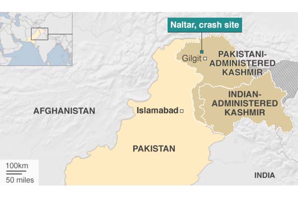 Helikopter yang Jatuh Di Pakistan untuk Angkut Diplomat Asing