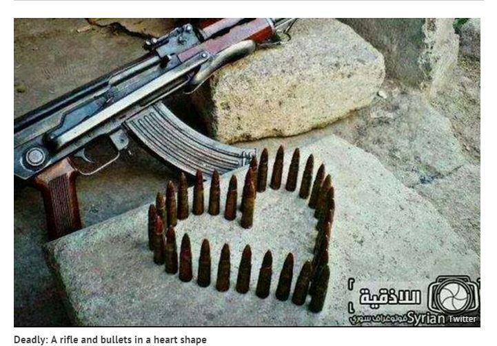 ISIS Unggah Foto Senjata dan Peluru Berbentuk Hati