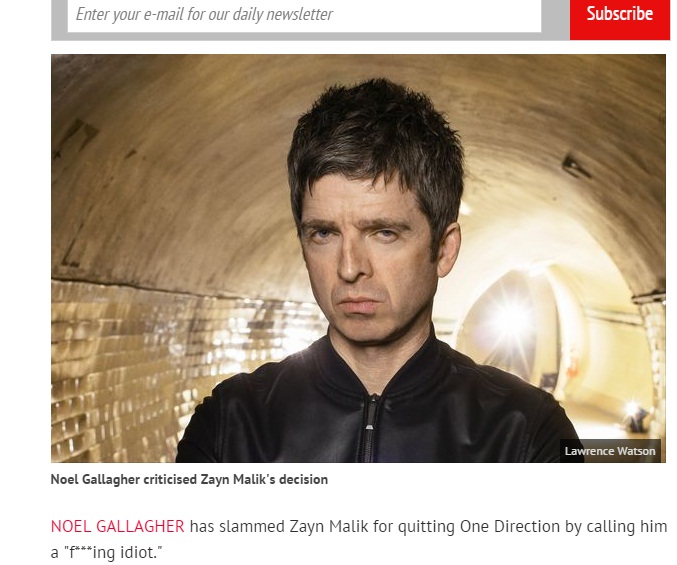 Noel Gallagher Sebut Zayn Malik Penyanyi Idiot