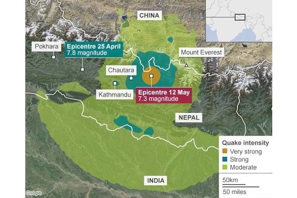 Gempa Nepal Tewaskan 48 Orang