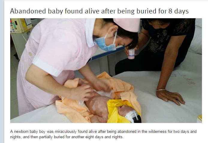 Bayi Ditemukan Hidup Setelah Dikubur 8 Hari