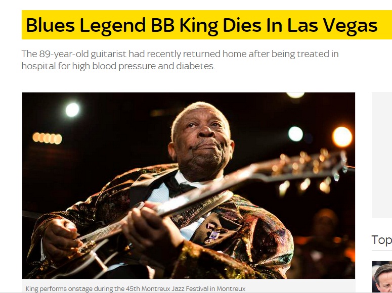 Musisi Blues Legendaris BB King Meninggal Dunia